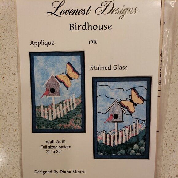 Quilt Pattern Lot of 6 Wolf Bird Nature Tree Applique Granola Girl Jill McCloy - Picture 5 of 12